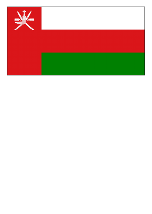 Oman Flag Template Printable pdf