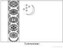 Turkmenistan Flag Template