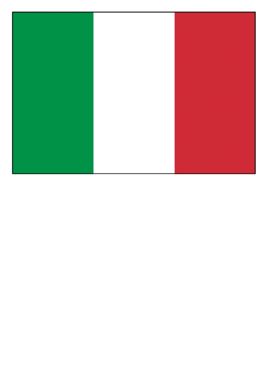 Italy Flag Template Printable pdf