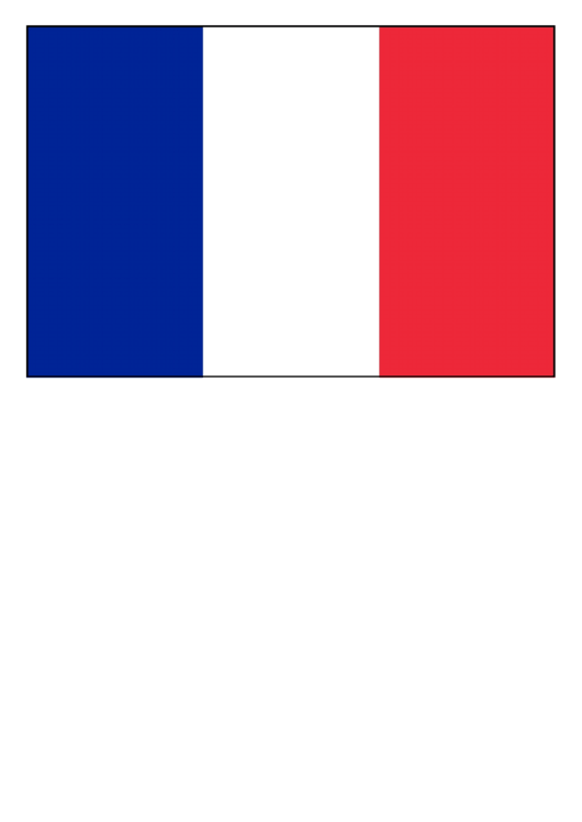 France Flag Template Printable pdf