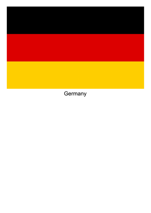 Germany Flag Template printable pdf download
