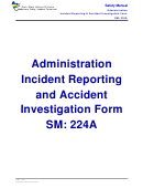 Administration Incident Reporting And Accident Investigation Form Printable pdf