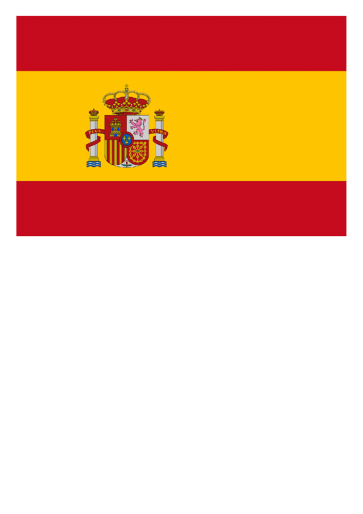 Spain Flag Template printable pdf download