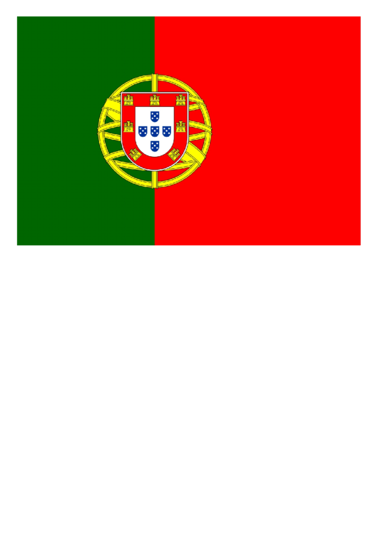 Portugal Flag Template Printable pdf