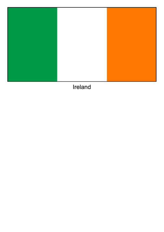 Ireland Flag Template Printable pdf