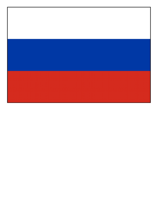 Russia Flag Template Printable pdf