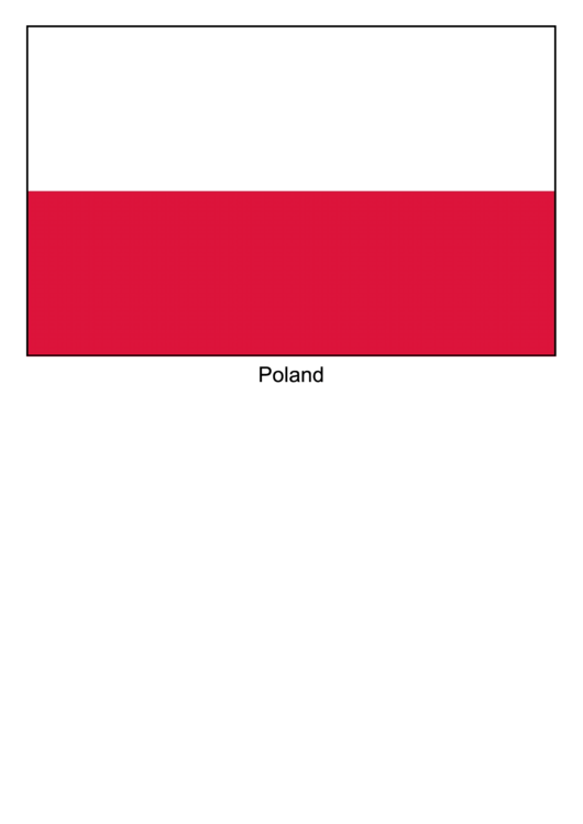 Poland Flag Template Printable pdf