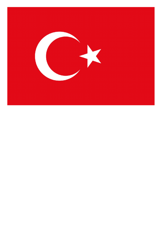 Turkey Flag Template