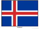 Iceland Flag Template