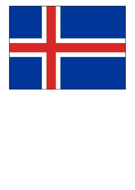 Iceland Flag Template