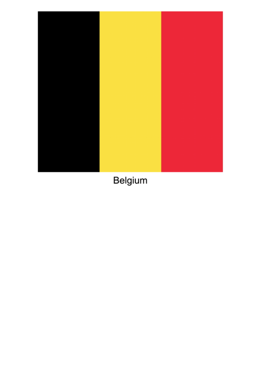 Belgium Flag Template Printable pdf