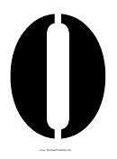 Number 0 Stencil Template