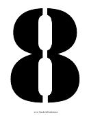 Number 8 Stencil Template