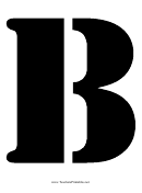 Letter B Stencil Template