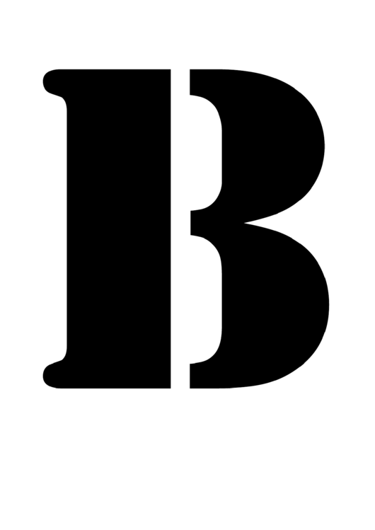Letter B Stencil Template Printable Pdf Download