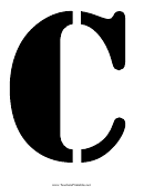 Letter C Stencil Template