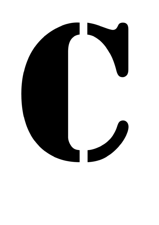 Letter C Stencil Template Printable pdf