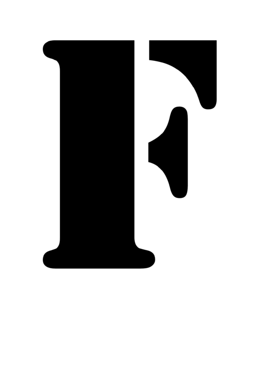Letter F Stencil Template Printable pdf