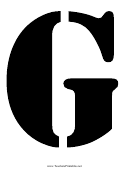 Letter G Stencil Template