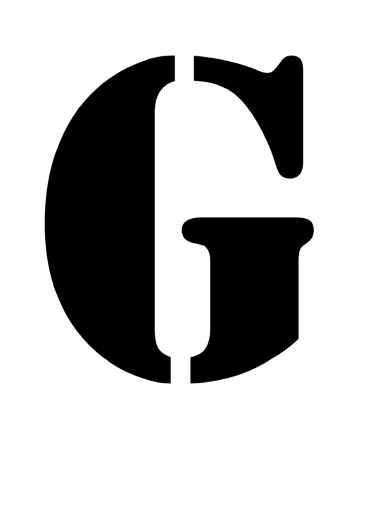 Letter G Stencil Template Printable pdf