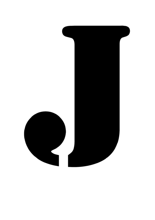 Letter J Stencil Template Printable pdf