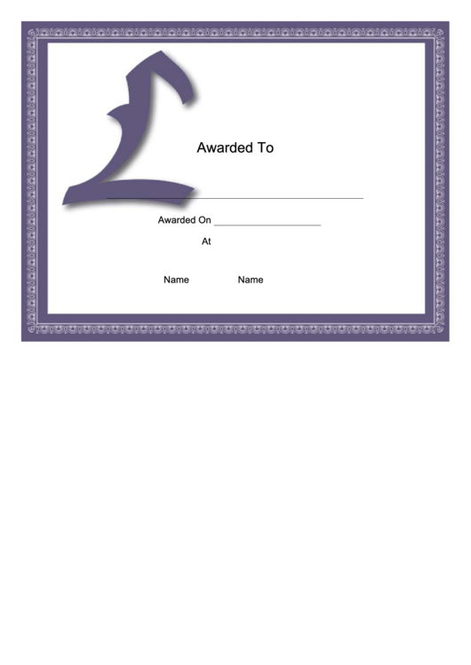 Offset L Monogram Certificate Template Printable pdf