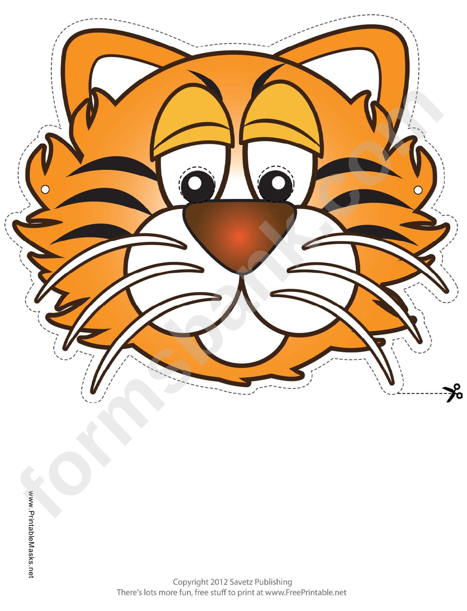 Fillable Tiger Mask Template Printable Pdf Download