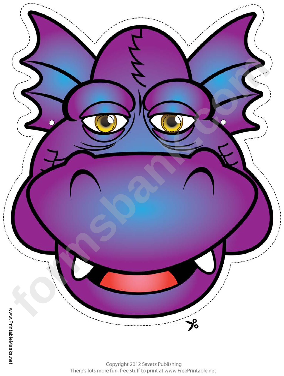 Dragon Grinning Mask Template