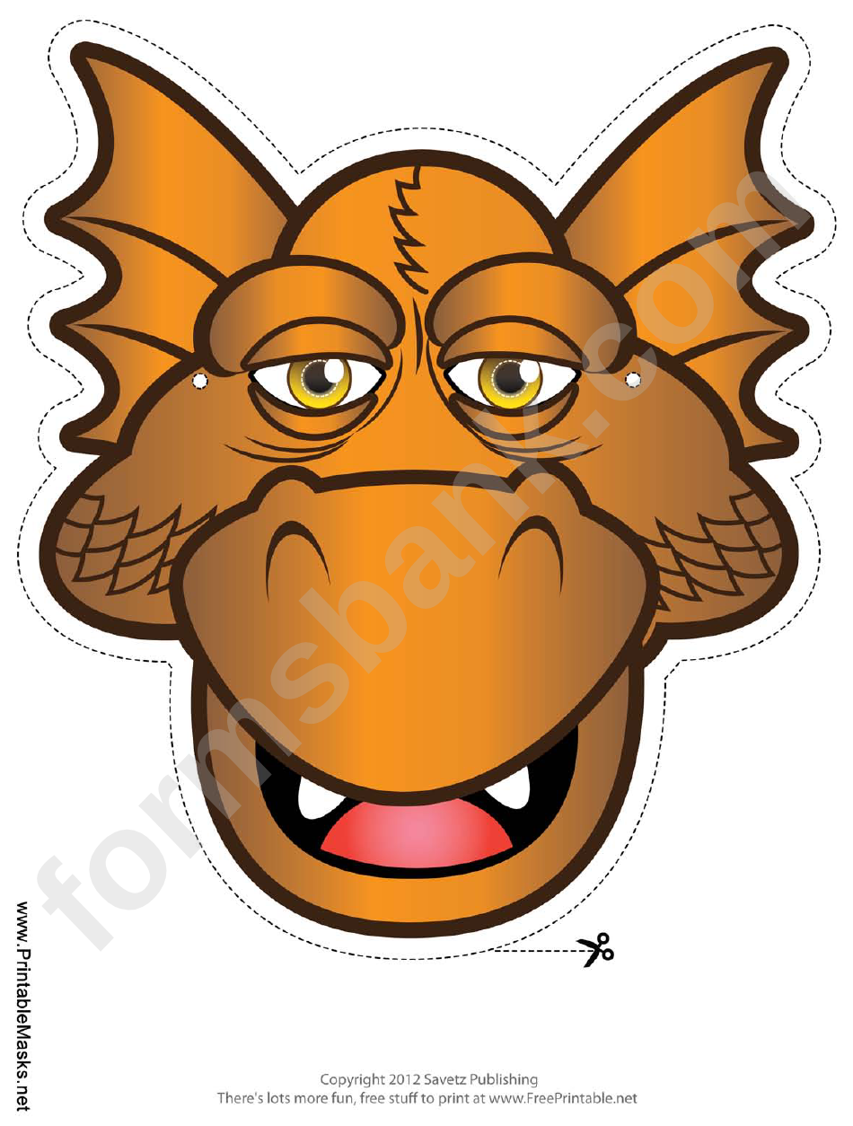 Dragon Drowsy Mask Template