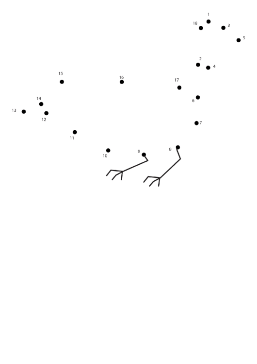 Bird Dot-To-Dot Sheet Printable pdf
