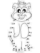 Smiling Bear Dot-to-dot Sheet