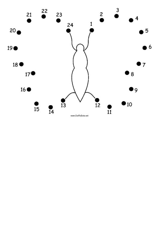 Butterfly Dot-To-Dot Sheet printable pdf download