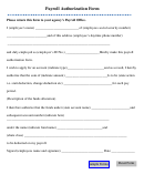 Payroll Authorization Form