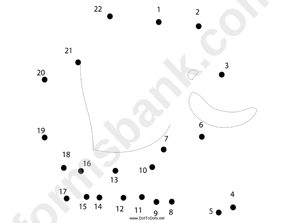 Elephant Dot-To-Dot Sheet