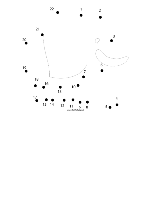 Elephant Dot-To-Dot Sheet Printable pdf