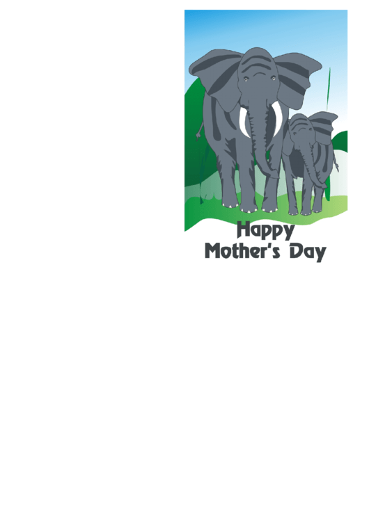 Origami Elephant Greeting Card Template Printable pdf