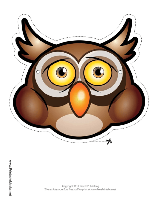 Owl Mask Template Printable pdf