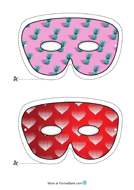 Mardi Gras Simple Mask Template Printable pdf