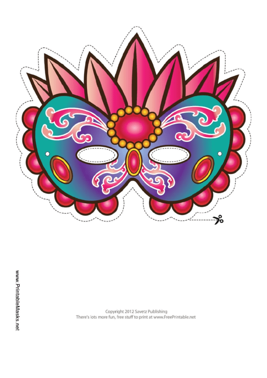 Mardi Gras Fancy Mask Template Printable pdf