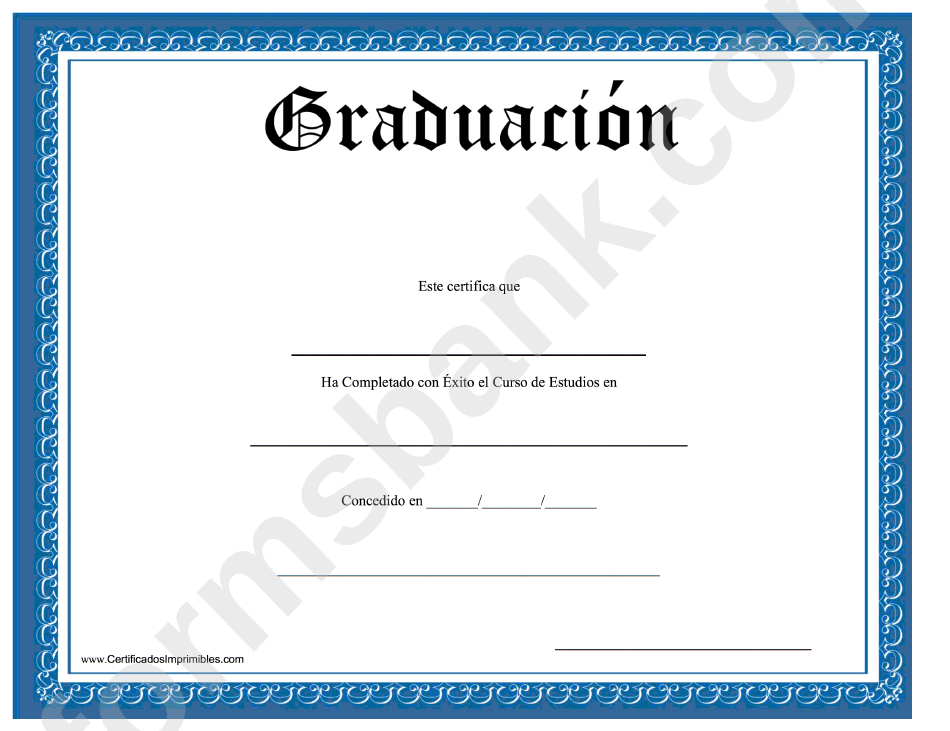 Graduate Certificate Blue