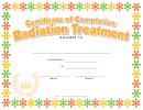 Radiation Treatment Kids Certificate