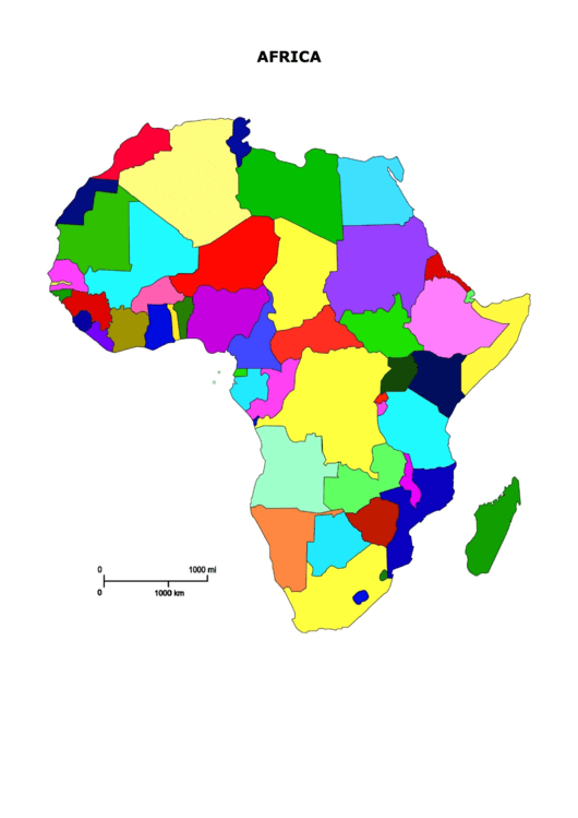Africa Map For Kids Printable pdf