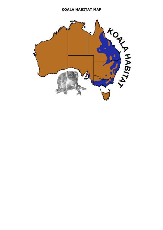 Koala Habitat Map For Kids