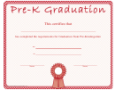 Pre-k Graduation Certificate Template