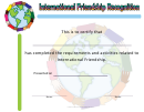 International Friendship Certificate Template