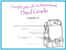 Third Grade Achievement Certificate