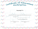 Kindergarten Achievement Certificate