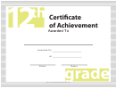 12th Grade Achievement Certificate