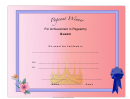 Pageant Queen Achievement Certificate