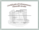 Eleventh Grade Achievement Certificate